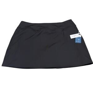 Tommy Bahama Golf Skort Skirt XL Black UPF 50 Pull On Quick Dry A-line Sporty